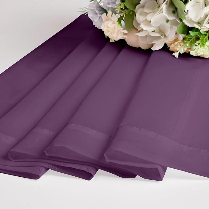 OWENIE Plum Sheer Curtains, Sheer Curtains 78 Inches Long 2 Panels Set - Image 8