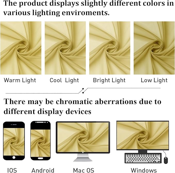 Lecloud Yellow Sheer Curtains 78 Inches Long 2 Panels, Gauzy Light Filtering - Image 6