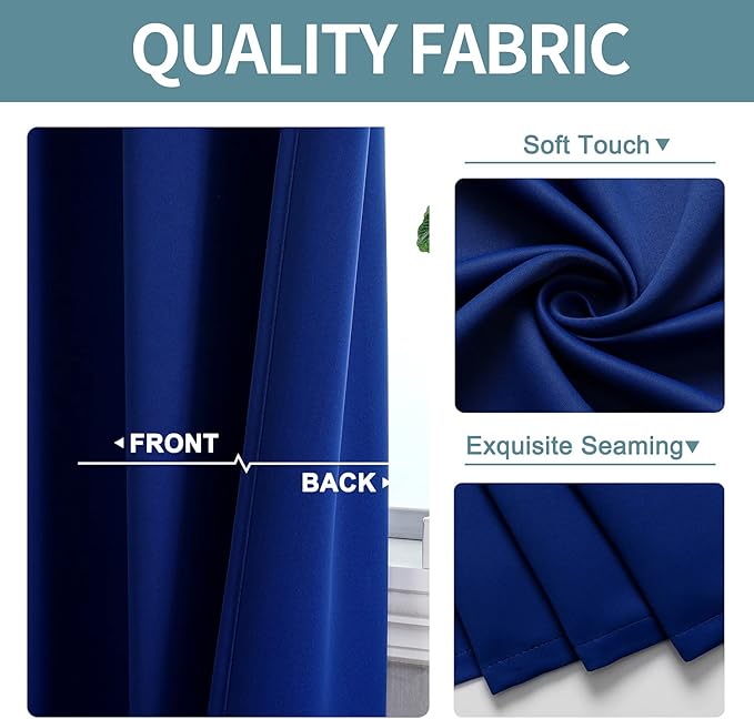 ChrisDowa Blackout Curtains 90 Inches Long 2 Panels Set - Image 3