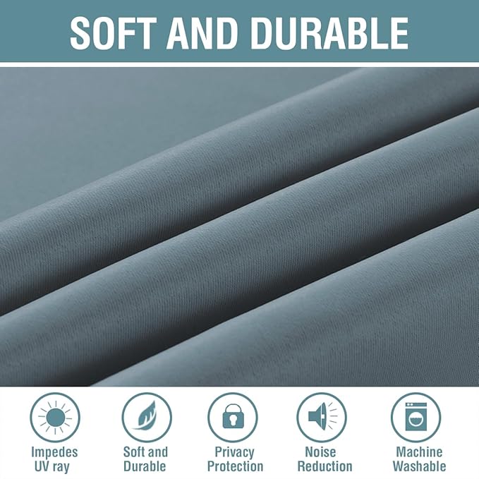 H.VERSAILTEX Blackout Curtains for Bedroom 84 Inches Thermal Insulated Room - Image 4