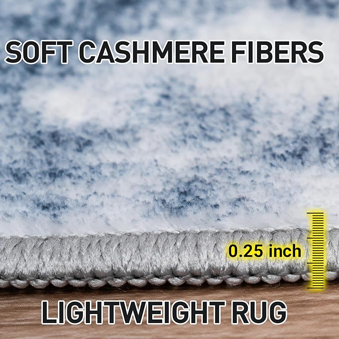 9x12 Area Rugs Washable Rug: Modern Abstract Living Room Rug Soft Anti-Skid - Image 7