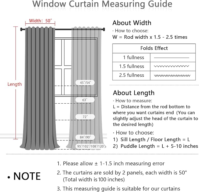 MYSKY HOME Natural Linen White Curtains 80 Inches Long, Semi Sheer Soft Cotton - Image 2