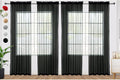 SpaceDresser Black Sheer Curtains 4 Panels Rod Pocket Semi-Sheer Curtain 45 by SpaceDresser