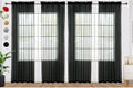 SpaceDresser Black Sheer Curtains 4 Panels Rod Pocket Semi-Sheer Curtain 108 by SpaceDresser