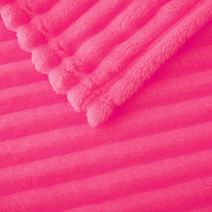 Valentines Day Decorations Hot Pink Fleece Throw Blanket 50”×60” - Image 5