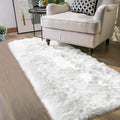 Latepis Runner Rugs for Hallway 2x8 White Faux Sheepskin Fur Rug Fluffy Shag by Latepis