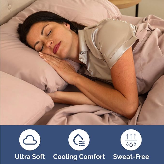 Twin Size 3 Piece Sheet Set - Comfy Breathable & Cooling Bed Sheets Set - Hotel Luxury Bedding for Women, Men, Kids, Teens, Boys & Girls - Deep Pockets, Ultra-Soft and Wrinkle Free - Oeko-Tex - Mauve