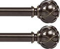 KAMANINA 1 Inch Curtain Rod Telescoping Single Drapery Rod 28 to 48 Inches by KAMANINA