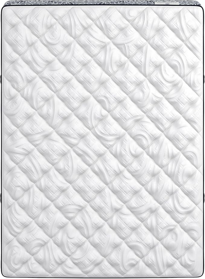 Kingsdown Cushion Firm Hybrid Mattress Twin Cooling Gel Memory Foam Layer Multi-Layered Motion Isolation Cool Sleep Quilted Top Luxury Mattresses, 13.5-Inch Passions Merridale