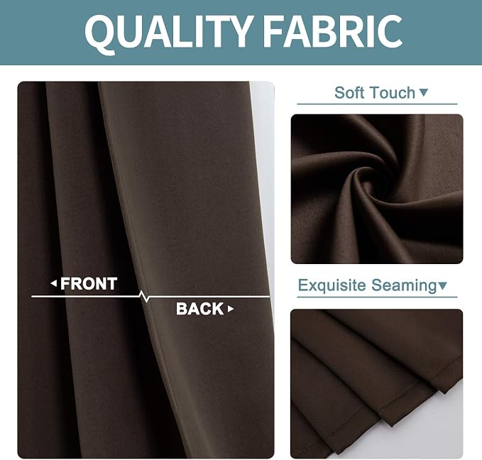 ChrisDowa Blackout Curtains 80 Inches Long 2 Panels Set - Image 3
