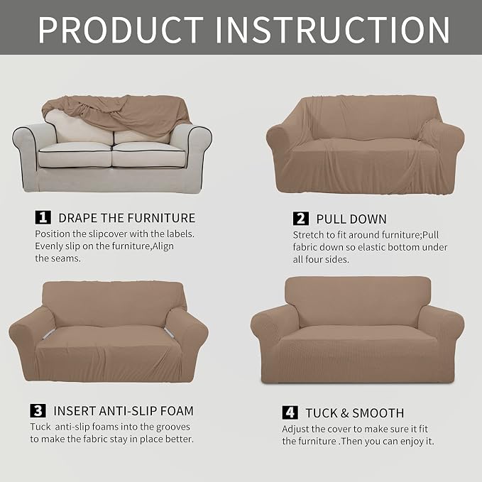 Easy-Going Stretch Oversized Sofa Slipcover 1-Piece Sofa Cover Furniture - Image 8