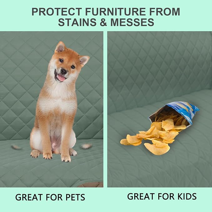 Reversible Loveseat Sofa Covers Couch Cover Furniture Protector - Image 5