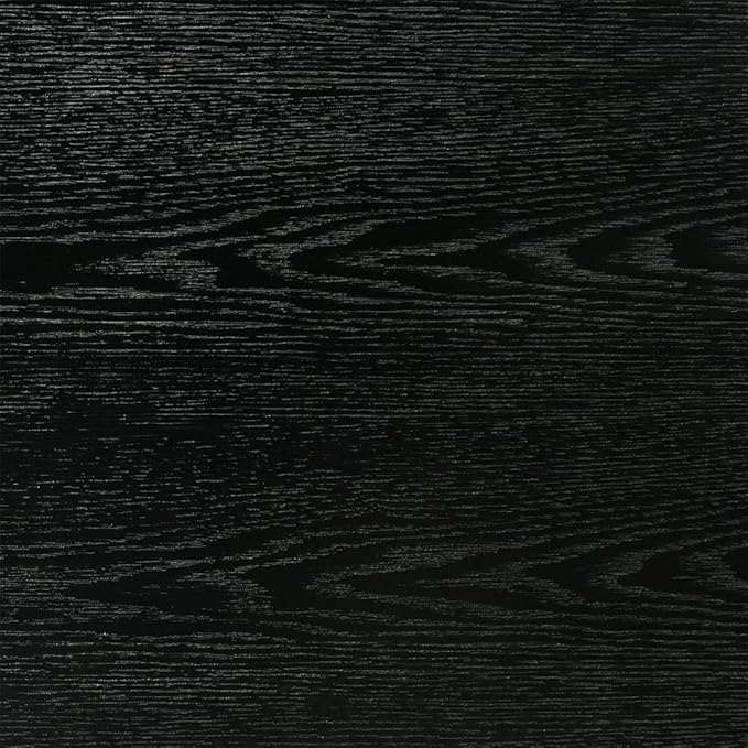 Armen Living Channell Mid Century Modern 5 Piece Black Wood Dining Table Set with Charcoal Fabric