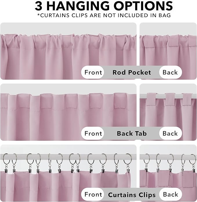 Deconovo Blackout Curtains Insulated Thermal Blackout Blinds Rod Pocket and - Image 2