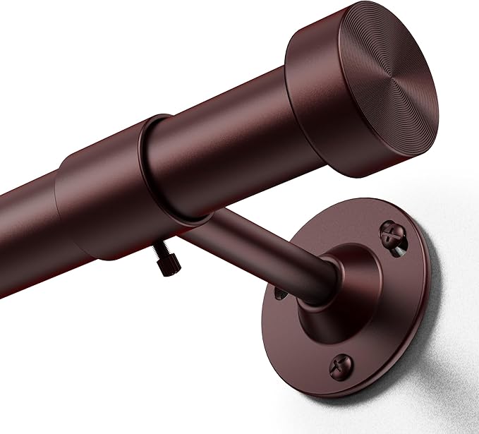 YaFex Heavy Duty Curtain Rods 32-60 Inch, 1 Inch Adjustable Curtain Rod by YaFex