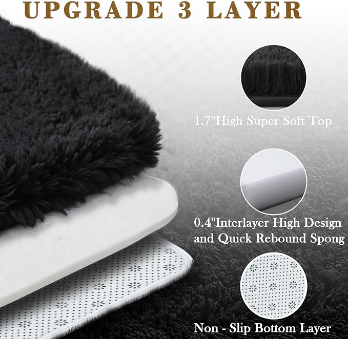 Area Rugs 9x12 Living Room, Large Area Rug Shag Shaggy Carpet Soft Plush Furry - Image 5