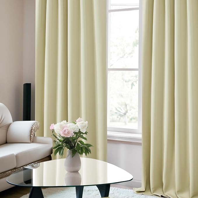 Deconovo Blackout Curtains, Thermal Insulated, W52 x L72 2 Panels, Back Tab - Image 6
