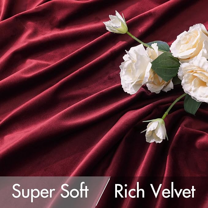 MIULEE Velvet Curtains 90 inches 2 Panels Luxury Blackout Curtains - Image 4