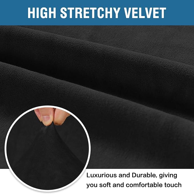H.VERSAILTEX Stretch Velvet Sofa Covers Large Couch Covers Sofa Slipcovers - Image 3