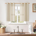 LAMIT Short Linen Curtains 40 Inch Length by LAMIT