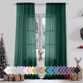 Aiyufeng Hunter Green Sheer Curtain Drapes 90 Inch Length 2 Panels by Aiyufeng