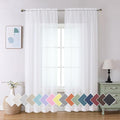 Aiyufeng 2 Pack: Basic White Sheer Curtain Drapes by Aiyufeng