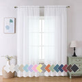 Aiyufeng Voile Sheer White Curtains by Aiyufeng