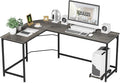 Teraves Reversible L Shaped Desk, 57.9" Gaming Computer Desk, Modern Corner Desks for Home Office Study, Space Saver Workstation Desk, Easy Assembly, Wooden