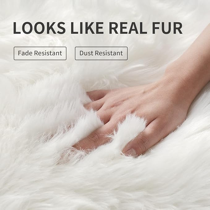 Faux Fur Rug, Ultra Soft Fuzzy Shag Rug - Image 4