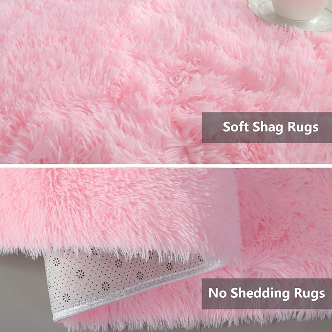 Shag Area Rugs for Bedroom Living Room, 4X6 Ultra Soft Fluffy Area Rugs for Dorm - Image 2