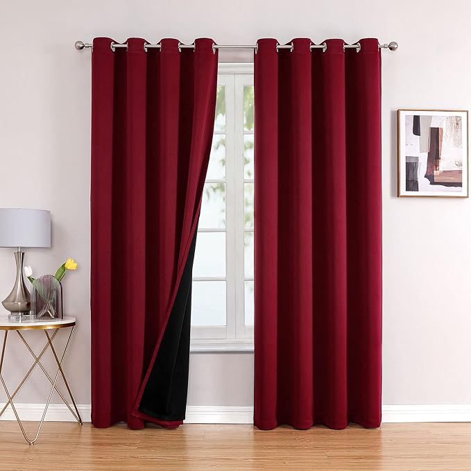 ChrisDowa 100% Blackout Curtains 90 inch Long by ChrisDowa