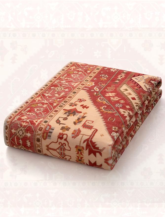 SERISSA Runner Rug for Hallways, Long Boho Rug Vintage Red Hallway Stair Ultra - Image 7