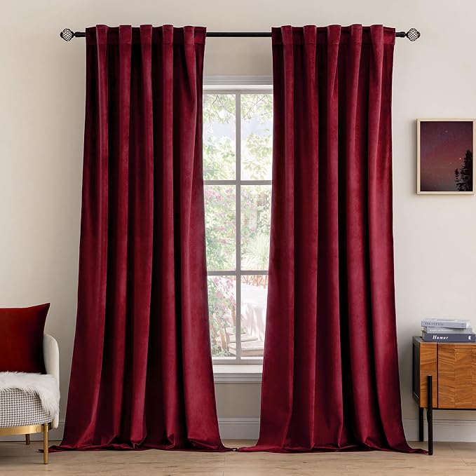 MIULEE Velvet Curtains 84 inches 2 Panels by MIULEE