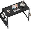 Pamray 32 Inch Computer Desk for Small Spaces with Storage Bag, Home Office Work Desk with Headphone Hook, Small Office Desk Study Writing Table