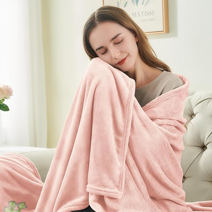 BEDELITE Fleece Blanket Pink Morn Throw Blankets - Image 2