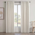Topfinel 108 Inch Extra Long Ivory Birch Curtains by Topfinel