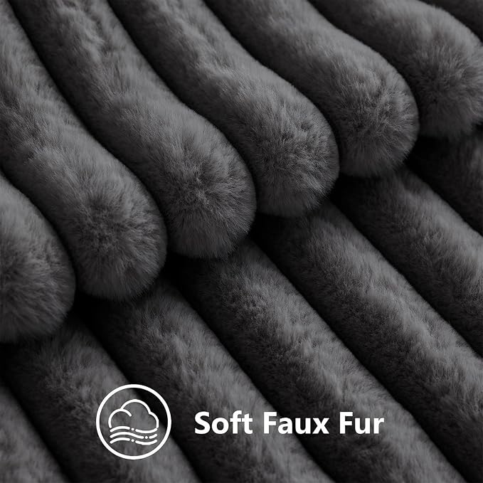 decorUhome Cozy Faux Fur Throw Pillow Covers 18x18 Set of 2 Decorative Soft - Image 3