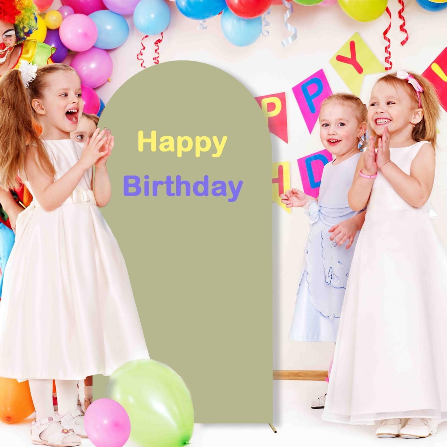 Sage Green Arch Cover Wedding Arch Stand Covers 4FT Arched Backdrop Cover Spandex Arch Covers Stretchy Backdrop for Arch Wall Panels Chiara Back Drop Cover Baby Shower Party Decorations