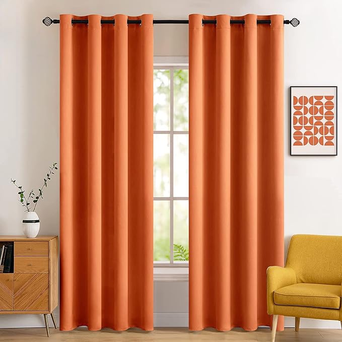 MIULEE 96" Long Room Darkening Curtains Thermal Insulated Drapes Solid Window by MIULEE