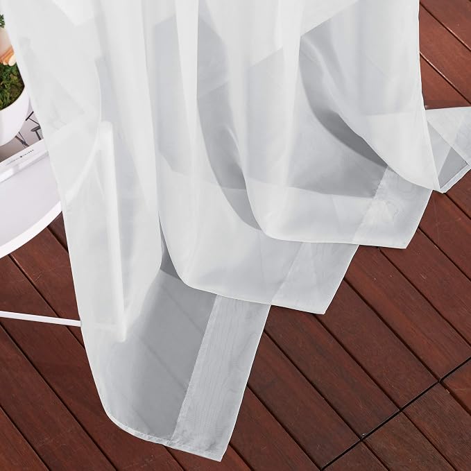 NICETOWN Sheer Curtains and Drapes 63 inches Long - Image 7