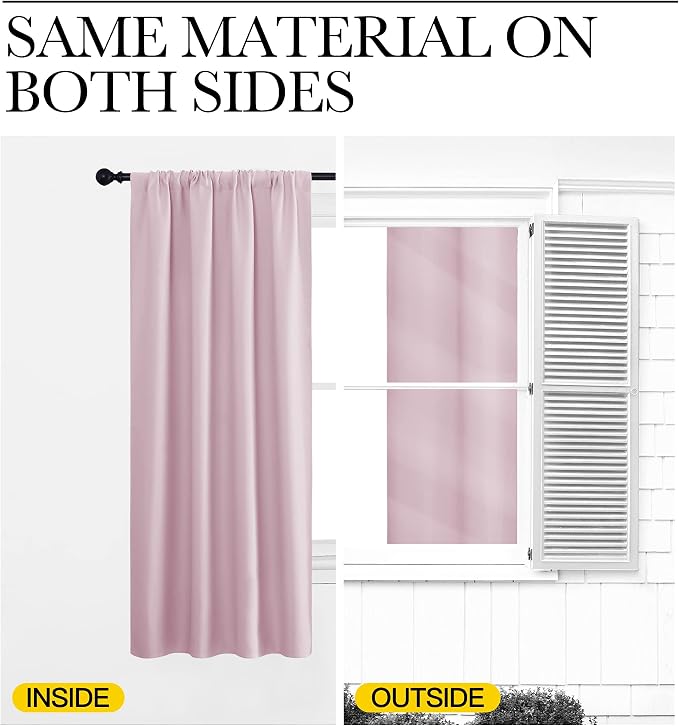 NICETOWN Kitchen Curtains, Privacy & Light Block Out Window Curtains & Drapes - Image 6