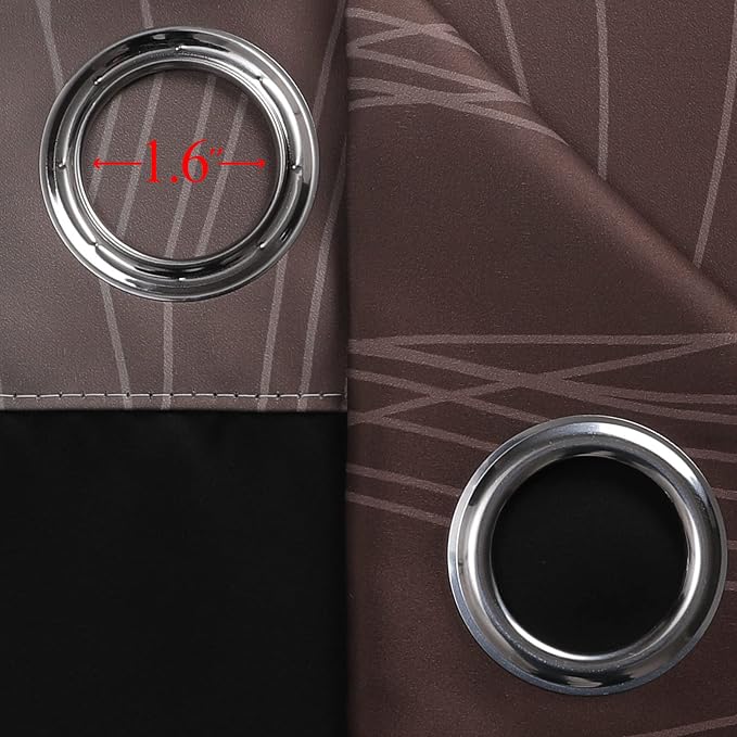 Estelar Textiler Brown and Teal Blackout Curtains & Drapes - Image 7