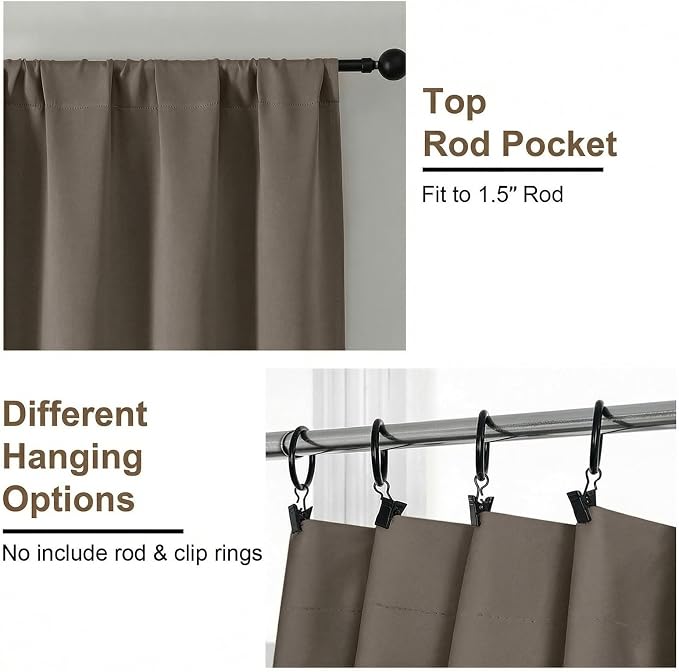 Simplebrand Latte Blackout Curtains - Image 4