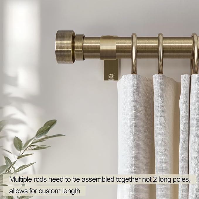 Lootkell 2 Pack Bronze Curtain Rods - Image 3