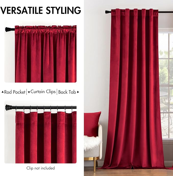 MIULEE Velvet Curtains 90 inches - Image 2
