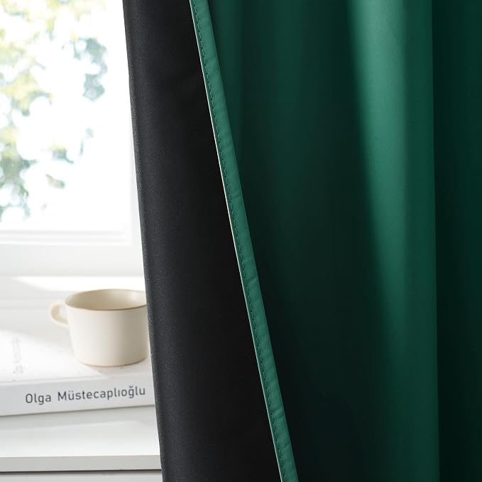 RYB HOME 100% Blackout Bathroom Curtains Over Sink 30 inches Long, Heat & UV - Image 4