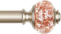 Curtain Rods for Windows 48 to 84 Inch, USFOOK 7/8 Inch Rose Gold Curtain Rod by USFOOK