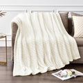 BEDELITE Fleece Blanket Twin Size – 3D Ribbed Jacquard Soft and Warm Decorative by BEDELITE