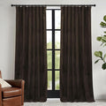 RYB HOME Brown Velvet Curtains 102 inches by RYBHOME