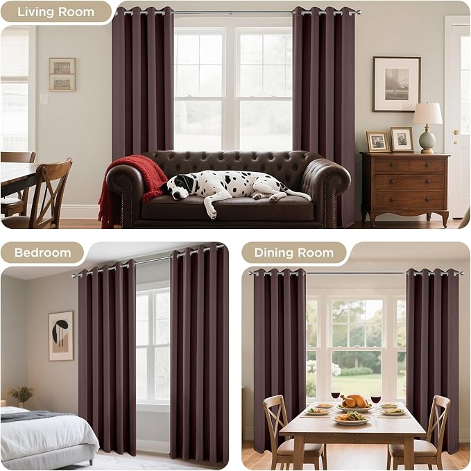 Joydeco Blackout Curtains 120 inches Long 2 Panels Set, Thermal Insulated Long - Image 6